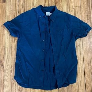 Flint and Tinder Cotton Linen Blue Button Down